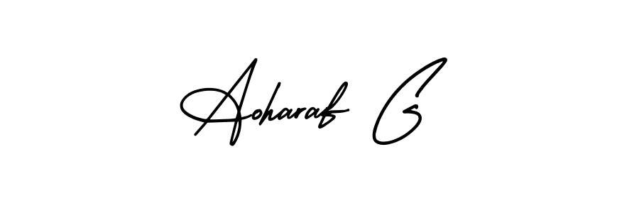 if you are searching for the best signature style for your name Aoharaf G. so please give up your signature search. here we have designed multiple signature styles  using AmerikaSignatureDemo-Regular. Aoharaf G signature style 3 images and pictures png