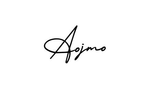 Make a beautiful signature design for name Aojmo. With this signature (AmerikaSignatureDemo-Regular) style, you can create a handwritten signature for free. Aojmo signature style 3 images and pictures png