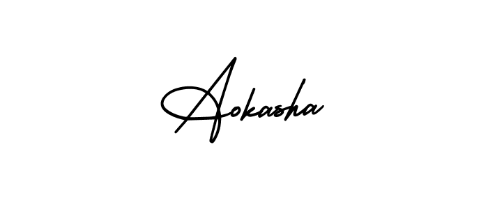 Create a beautiful signature design for name Aokasha. With this signature (AmerikaSignatureDemo-Regular) fonts, you can make a handwritten signature for free. Aokasha signature style 3 images and pictures png