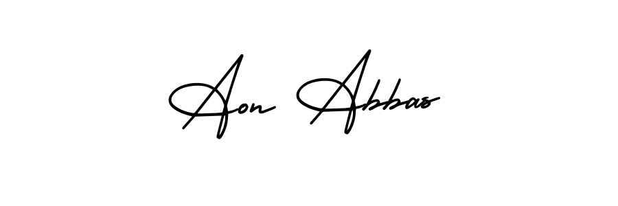 Also we have Aon Abbas name is the best signature style. Create professional handwritten signature collection using AmerikaSignatureDemo-Regular autograph style. Aon Abbas signature style 3 images and pictures png