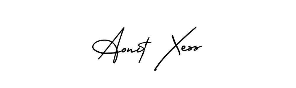 Make a short Aonit Xess signature style. Manage your documents anywhere anytime using AmerikaSignatureDemo-Regular. Create and add eSignatures, submit forms, share and send files easily. Aonit Xess signature style 3 images and pictures png
