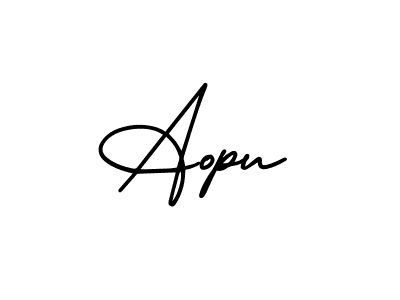 It looks lik you need a new signature style for name Aopu. Design unique handwritten (AmerikaSignatureDemo-Regular) signature with our free signature maker in just a few clicks. Aopu signature style 3 images and pictures png