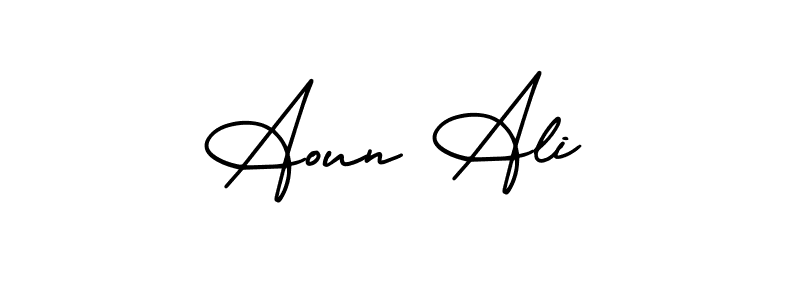 Check out images of Autograph of Aoun Ali name. Actor Aoun Ali Signature Style. AmerikaSignatureDemo-Regular is a professional sign style online. Aoun Ali signature style 3 images and pictures png