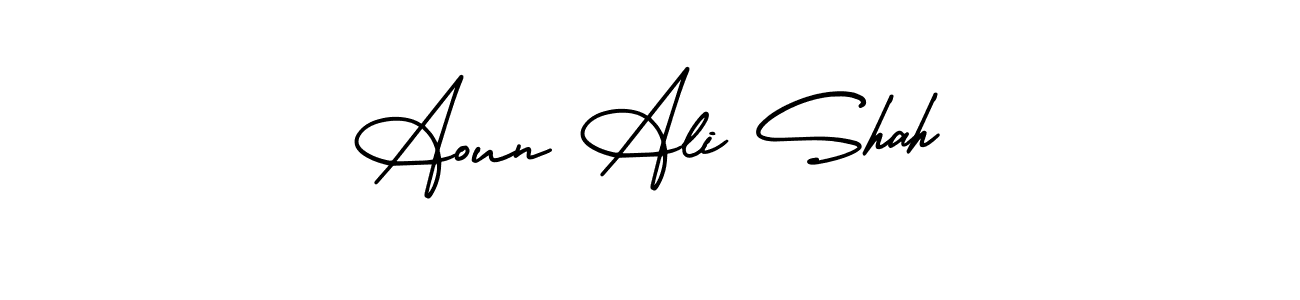 Make a beautiful signature design for name Aoun Ali Shah. Use this online signature maker to create a handwritten signature for free. Aoun Ali Shah signature style 3 images and pictures png
