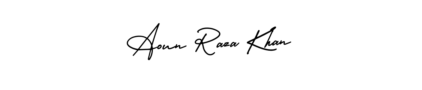 Make a beautiful signature design for name Aoun Raza Khan. With this signature (AmerikaSignatureDemo-Regular) style, you can create a handwritten signature for free. Aoun Raza Khan signature style 3 images and pictures png
