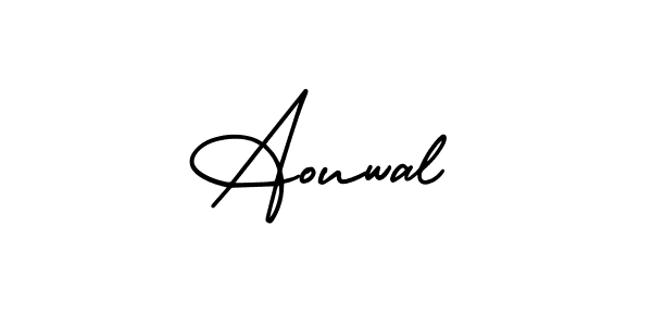 Design your own signature with our free online signature maker. With this signature software, you can create a handwritten (AmerikaSignatureDemo-Regular) signature for name Aouwal. Aouwal signature style 3 images and pictures png