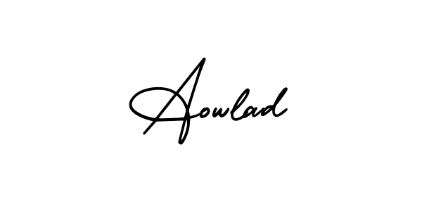 Design your own signature with our free online signature maker. With this signature software, you can create a handwritten (AmerikaSignatureDemo-Regular) signature for name Aowlad. Aowlad signature style 3 images and pictures png