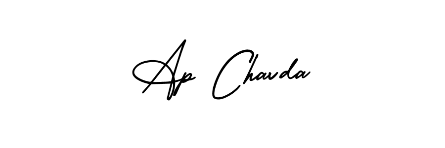 Also You can easily find your signature by using the search form. We will create Ap Chavda name handwritten signature images for you free of cost using AmerikaSignatureDemo-Regular sign style. Ap Chavda signature style 3 images and pictures png
