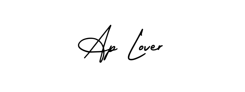 How to make Ap Lover name signature. Use AmerikaSignatureDemo-Regular style for creating short signs online. This is the latest handwritten sign. Ap Lover signature style 3 images and pictures png