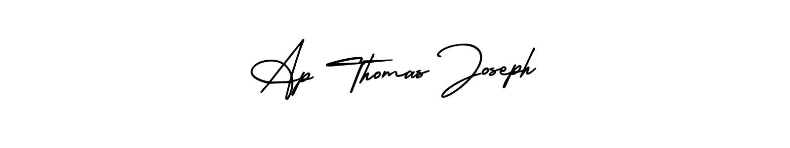 It looks lik you need a new signature style for name Ap Thomas Joseph. Design unique handwritten (AmerikaSignatureDemo-Regular) signature with our free signature maker in just a few clicks. Ap Thomas Joseph signature style 3 images and pictures png