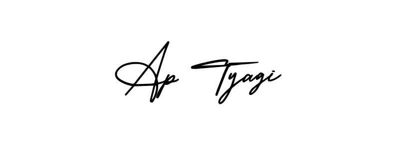 You should practise on your own different ways (AmerikaSignatureDemo-Regular) to write your name (Ap Tyagi) in signature. don't let someone else do it for you. Ap Tyagi signature style 3 images and pictures png