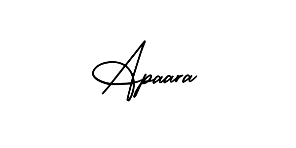 Use a signature maker to create a handwritten signature online. With this signature software, you can design (AmerikaSignatureDemo-Regular) your own signature for name Apaara. Apaara signature style 3 images and pictures png