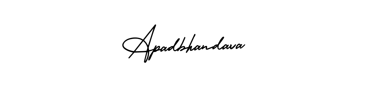 Use a signature maker to create a handwritten signature online. With this signature software, you can design (AmerikaSignatureDemo-Regular) your own signature for name Apadbhandava. Apadbhandava signature style 3 images and pictures png