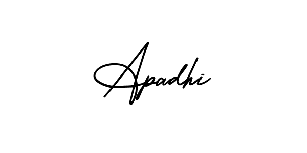 if you are searching for the best signature style for your name Apadhi. so please give up your signature search. here we have designed multiple signature styles  using AmerikaSignatureDemo-Regular. Apadhi signature style 3 images and pictures png