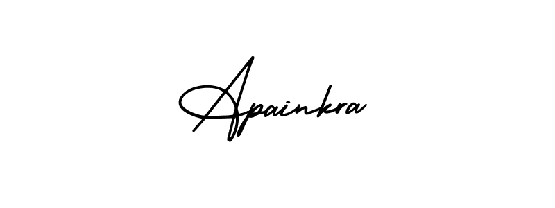 How to make Apainkra name signature. Use AmerikaSignatureDemo-Regular style for creating short signs online. This is the latest handwritten sign. Apainkra signature style 3 images and pictures png