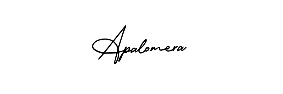 The best way (AmerikaSignatureDemo-Regular) to make a short signature is to pick only two or three words in your name. The name Apalomera include a total of six letters. For converting this name. Apalomera signature style 3 images and pictures png