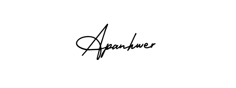 Use a signature maker to create a handwritten signature online. With this signature software, you can design (AmerikaSignatureDemo-Regular) your own signature for name Apanhwer. Apanhwer signature style 3 images and pictures png