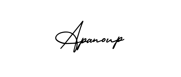 It looks lik you need a new signature style for name Apanoup. Design unique handwritten (AmerikaSignatureDemo-Regular) signature with our free signature maker in just a few clicks. Apanoup signature style 3 images and pictures png