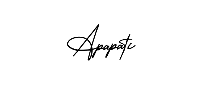 You should practise on your own different ways (AmerikaSignatureDemo-Regular) to write your name (Apapati) in signature. don't let someone else do it for you. Apapati signature style 3 images and pictures png