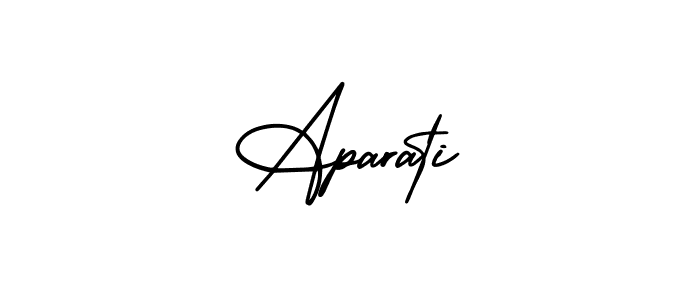 Design your own signature with our free online signature maker. With this signature software, you can create a handwritten (AmerikaSignatureDemo-Regular) signature for name Aparati. Aparati signature style 3 images and pictures png
