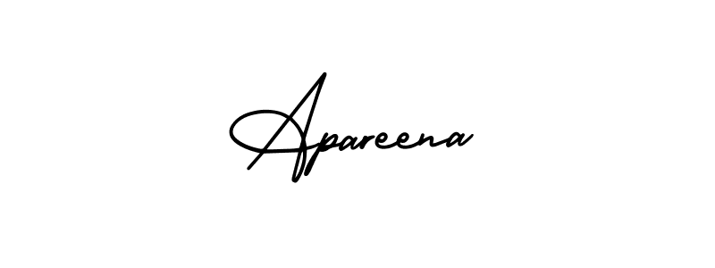 Similarly AmerikaSignatureDemo-Regular is the best handwritten signature design. Signature creator online .You can use it as an online autograph creator for name Apareena. Apareena signature style 3 images and pictures png