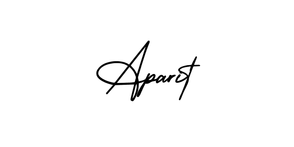 Use a signature maker to create a handwritten signature online. With this signature software, you can design (AmerikaSignatureDemo-Regular) your own signature for name Aparit. Aparit signature style 3 images and pictures png