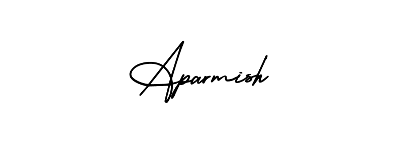 How to make Aparmish name signature. Use AmerikaSignatureDemo-Regular style for creating short signs online. This is the latest handwritten sign. Aparmish signature style 3 images and pictures png