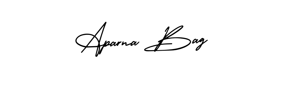 Aparna Bag stylish signature style. Best Handwritten Sign (AmerikaSignatureDemo-Regular) for my name. Handwritten Signature Collection Ideas for my name Aparna Bag. Aparna Bag signature style 3 images and pictures png