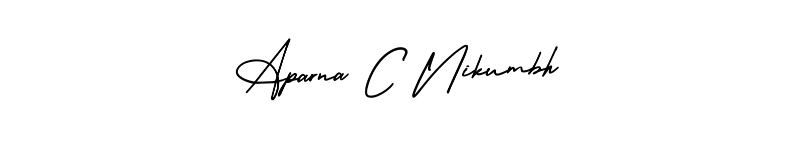 Aparna C Nikumbh stylish signature style. Best Handwritten Sign (AmerikaSignatureDemo-Regular) for my name. Handwritten Signature Collection Ideas for my name Aparna C Nikumbh. Aparna C Nikumbh signature style 3 images and pictures png