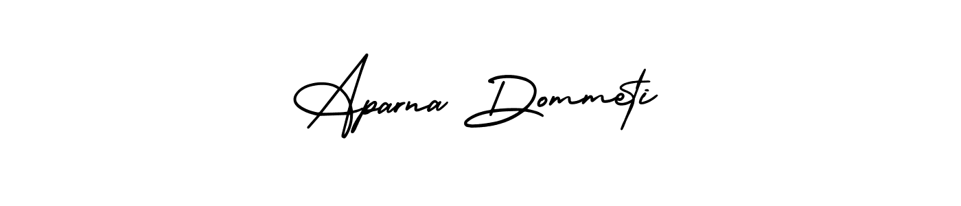 The best way (AmerikaSignatureDemo-Regular) to make a short signature is to pick only two or three words in your name. The name Aparna Dommeti include a total of six letters. For converting this name. Aparna Dommeti signature style 3 images and pictures png