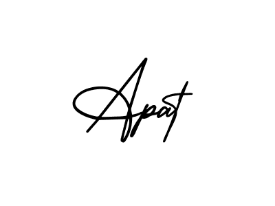 The best way (AmerikaSignatureDemo-Regular) to make a short signature is to pick only two or three words in your name. The name Apat include a total of six letters. For converting this name. Apat signature style 3 images and pictures png