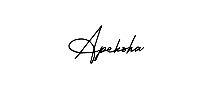 How to make Apeksha name signature. Use AmerikaSignatureDemo-Regular style for creating short signs online. This is the latest handwritten sign. Apeksha signature style 3 images and pictures png