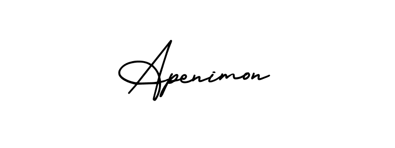 It looks lik you need a new signature style for name Apenimon. Design unique handwritten (AmerikaSignatureDemo-Regular) signature with our free signature maker in just a few clicks. Apenimon signature style 3 images and pictures png