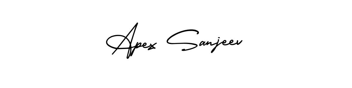 Apex Sanjeev stylish signature style. Best Handwritten Sign (AmerikaSignatureDemo-Regular) for my name. Handwritten Signature Collection Ideas for my name Apex Sanjeev. Apex Sanjeev signature style 3 images and pictures png