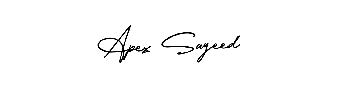 You should practise on your own different ways (AmerikaSignatureDemo-Regular) to write your name (Apex Sayeed) in signature. don't let someone else do it for you. Apex Sayeed signature style 3 images and pictures png
