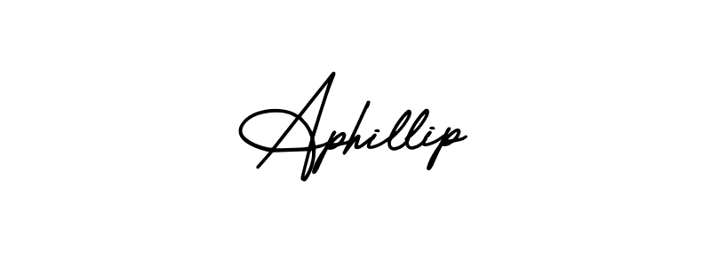 You should practise on your own different ways (AmerikaSignatureDemo-Regular) to write your name (Aphillip) in signature. don't let someone else do it for you. Aphillip signature style 3 images and pictures png