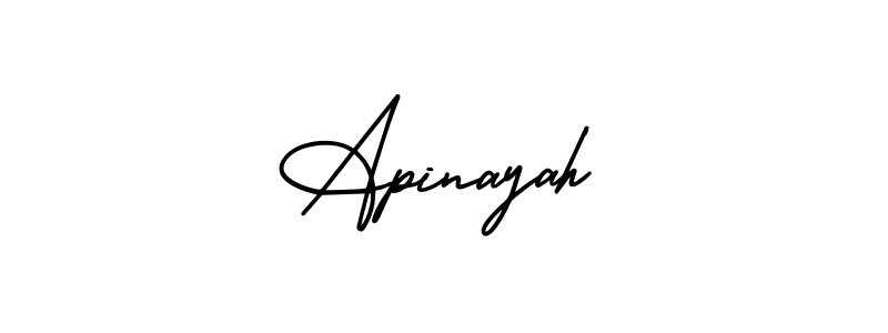 Use a signature maker to create a handwritten signature online. With this signature software, you can design (AmerikaSignatureDemo-Regular) your own signature for name Apinayah. Apinayah signature style 3 images and pictures png