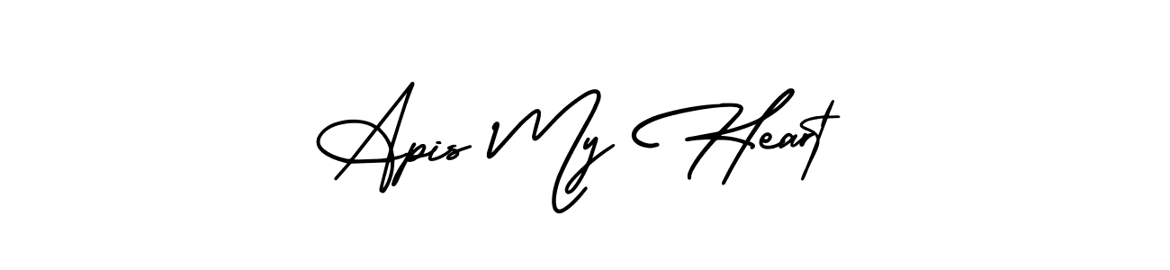 Make a beautiful signature design for name Apis My Heart. With this signature (AmerikaSignatureDemo-Regular) style, you can create a handwritten signature for free. Apis My Heart signature style 3 images and pictures png