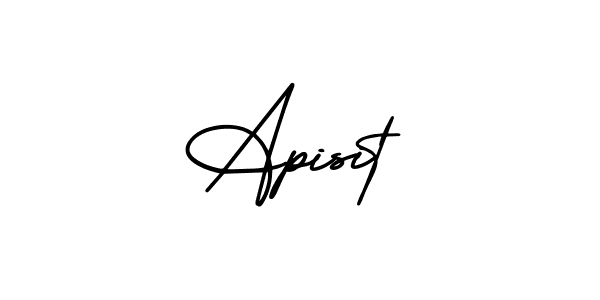 How to make Apisit name signature. Use AmerikaSignatureDemo-Regular style for creating short signs online. This is the latest handwritten sign. Apisit signature style 3 images and pictures png