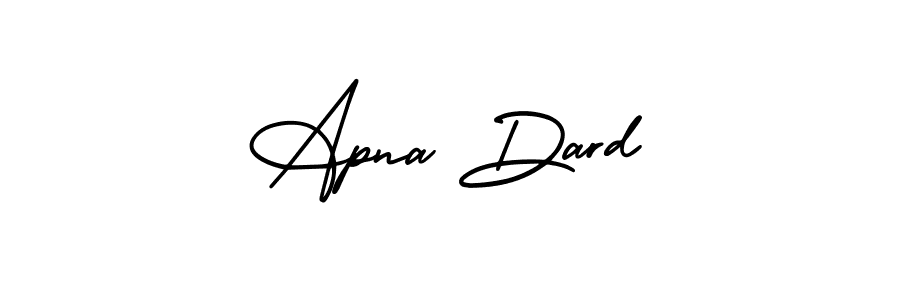 How to Draw Apna Dard signature style? AmerikaSignatureDemo-Regular is a latest design signature styles for name Apna Dard. Apna Dard signature style 3 images and pictures png