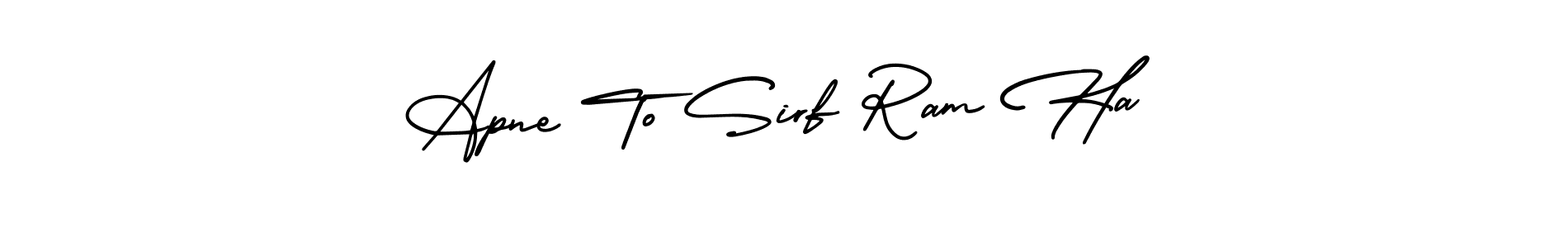 How to Draw Apne To Sirf Ram Ha signature style? AmerikaSignatureDemo-Regular is a latest design signature styles for name Apne To Sirf Ram Ha. Apne To Sirf Ram Ha signature style 3 images and pictures png