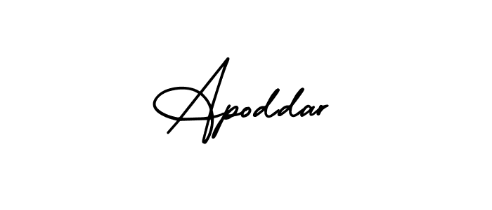 How to make Apoddar name signature. Use AmerikaSignatureDemo-Regular style for creating short signs online. This is the latest handwritten sign. Apoddar signature style 3 images and pictures png