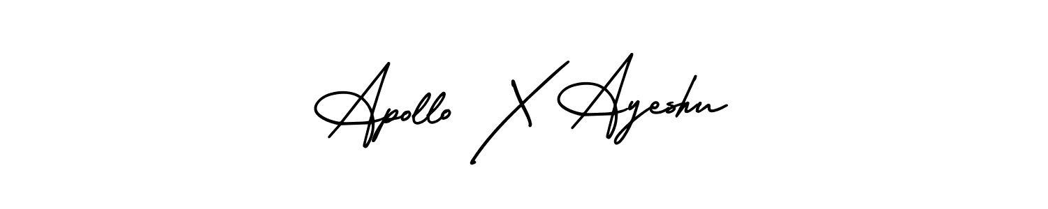 Make a beautiful signature design for name Apollo X Ayeshu. With this signature (AmerikaSignatureDemo-Regular) style, you can create a handwritten signature for free. Apollo X Ayeshu signature style 3 images and pictures png