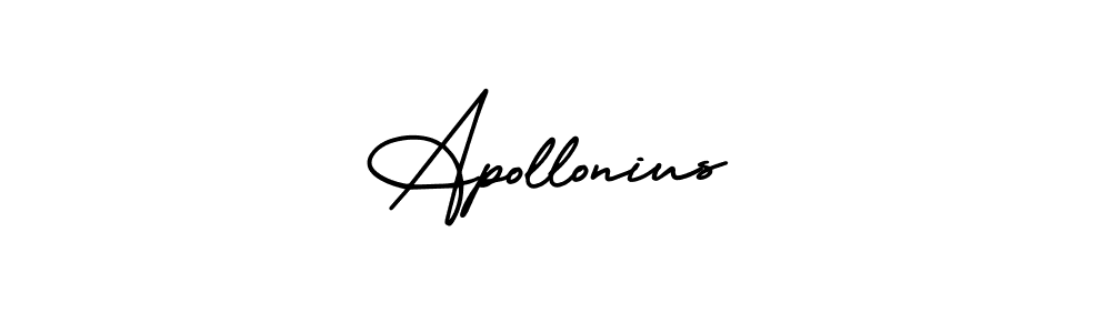 Make a beautiful signature design for name Apollonius. With this signature (AmerikaSignatureDemo-Regular) style, you can create a handwritten signature for free. Apollonius signature style 3 images and pictures png