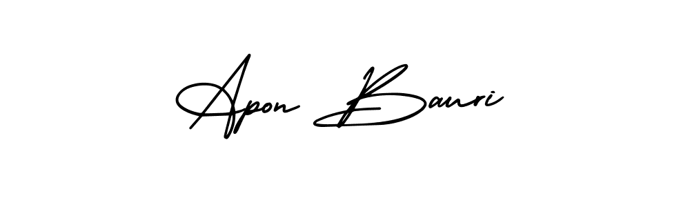 Create a beautiful signature design for name Apon Bauri. With this signature (AmerikaSignatureDemo-Regular) fonts, you can make a handwritten signature for free. Apon Bauri signature style 3 images and pictures png