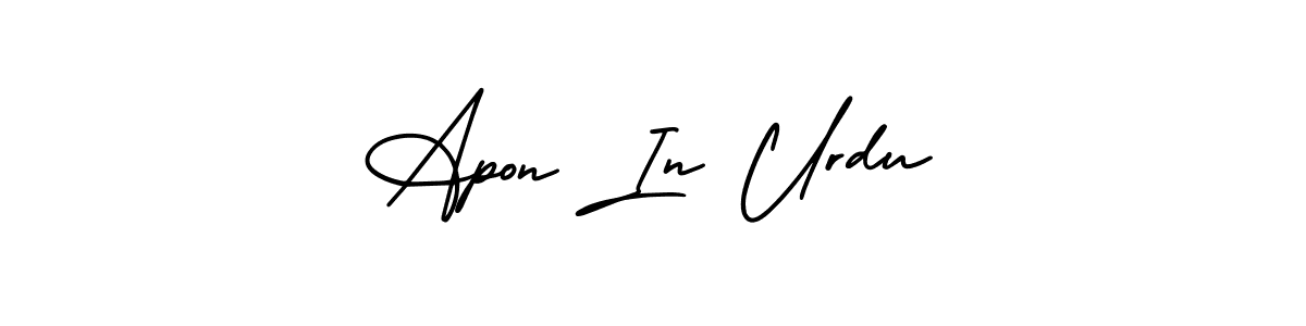 Once you've used our free online signature maker to create your best signature AmerikaSignatureDemo-Regular style, it's time to enjoy all of the benefits that Apon In Urdu name signing documents. Apon In Urdu signature style 3 images and pictures png