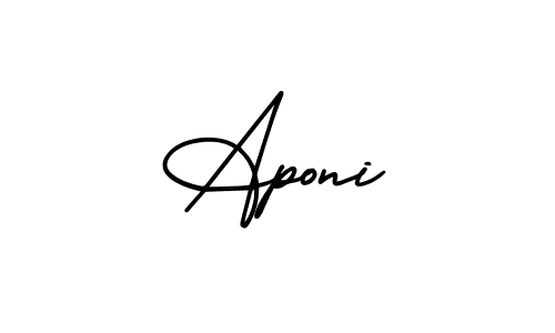 Best and Professional Signature Style for Aponi. AmerikaSignatureDemo-Regular Best Signature Style Collection. Aponi signature style 3 images and pictures png