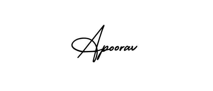 Also You can easily find your signature by using the search form. We will create Apoorav name handwritten signature images for you free of cost using AmerikaSignatureDemo-Regular sign style. Apoorav signature style 3 images and pictures png