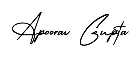An effortless, minimalist signature concept for Apoorav Gupta using AmerikaSignatureDemo-Regular design. Clean lines that look great on any document. Apoorav Gupta signature style 3 images and pictures png