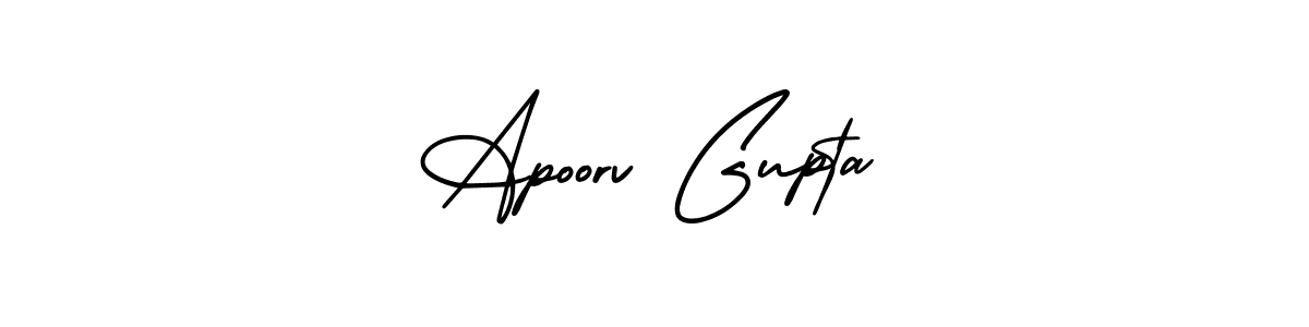 It looks lik you need a new signature style for name Apoorv Gupta. Design unique handwritten (AmerikaSignatureDemo-Regular) signature with our free signature maker in just a few clicks. Apoorv Gupta signature style 3 images and pictures png
